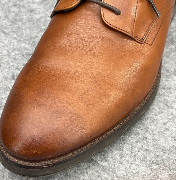Cole Haan Lewis Grand Brown Leather Lace Up Derby Oxford Dress Shoe Men 8M